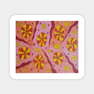 Candy Colored Abstract in Pink Magnet