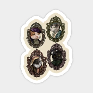 Cat Cameo Arrangement: Cats of Society Magnet