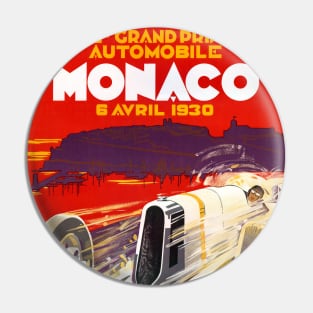 Vintage Travel Poster Monaco Grand Prix Pin