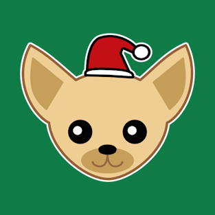 Cute Chihuahua Santa Hat T-Shirt