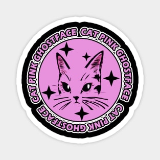 cat pink ghostface Magnet