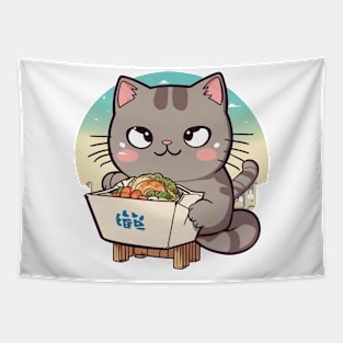 Takeout Kitty Tapestry