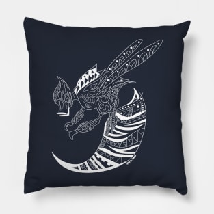 killer bee in white pattern art Pillow