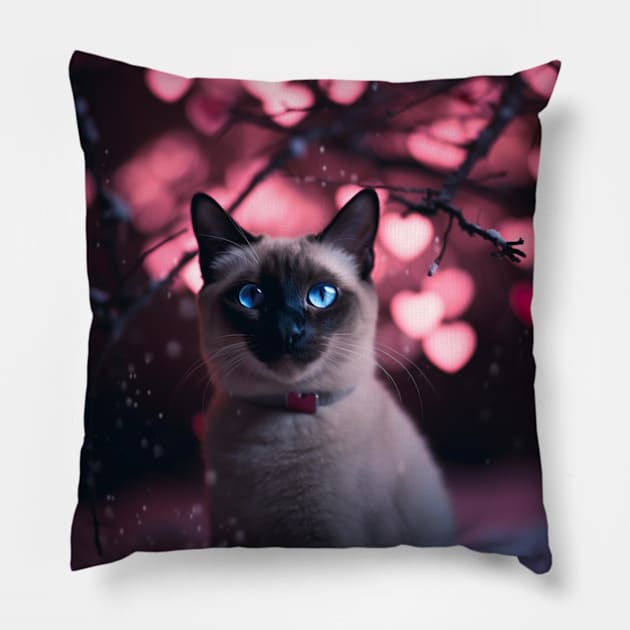 Siamese Kitten Pillow by Enchanted Reverie