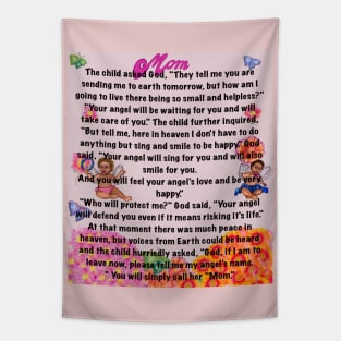 The best Mother’s Day gifts 2024 You will simply call her mom Beautiful poem about motherhood with angels Tapestry