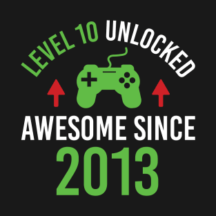 Level 10 Unlocked Funny 10 Year Old Birthday Gift For Gamer T-Shirt