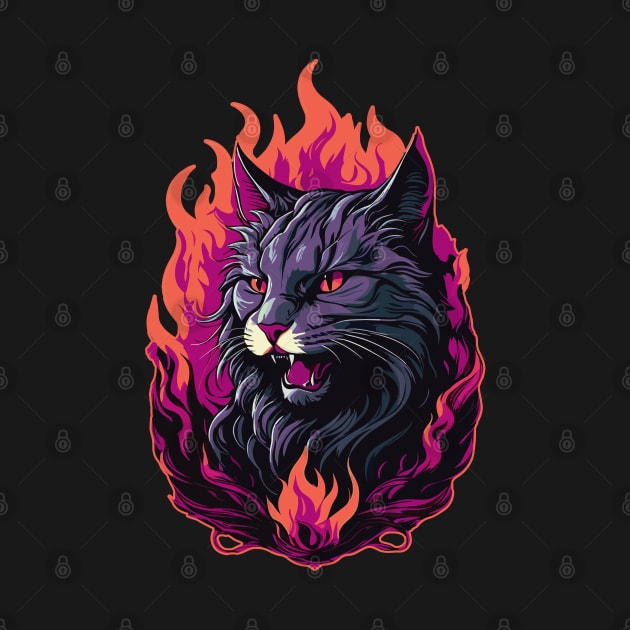 the demon cat vector by hunnydoll