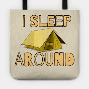 Camping t-shirt designs Tote