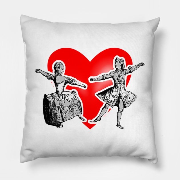 Couple lovers dancing Pillow by Marccelus