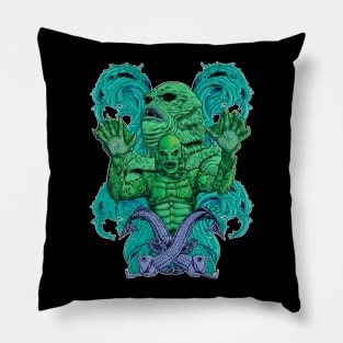 Creature from the Black Lagoon sans background Pillow