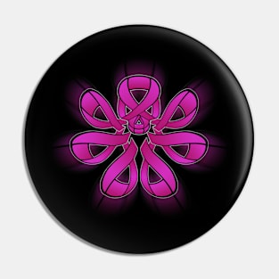 Breast Cancer Ribbon HYDRA Symbol Pin