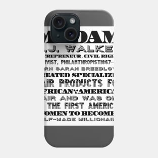 Madam CJ walker Phone Case