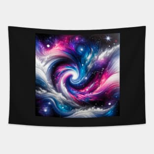 Cosmic Wonder: Galaxy in Abstract Hues Tapestry