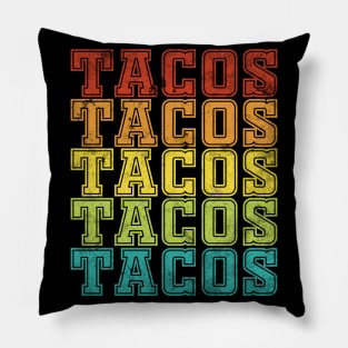 Retro Tacos T shirt Vintage Taco Tuesday T shirt Mexican Pillow