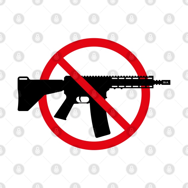 Gun Ban / Prohibition Sign (No Weapons / Peace / 2C) by MrFaulbaum