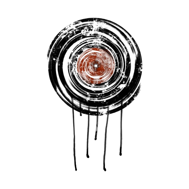 Vinyl Record Watercolor Melting Drips by ddtk