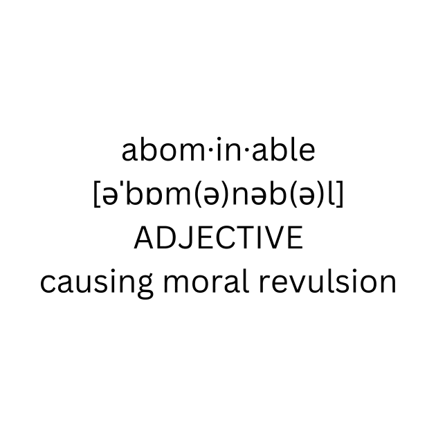 abominable definition by alphabetdefinition