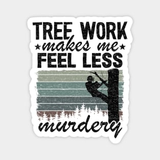 Tree Work Funny Arborist Lumberjack Tree Care Gift Magnet