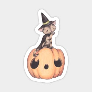 Witch Cat Magnet