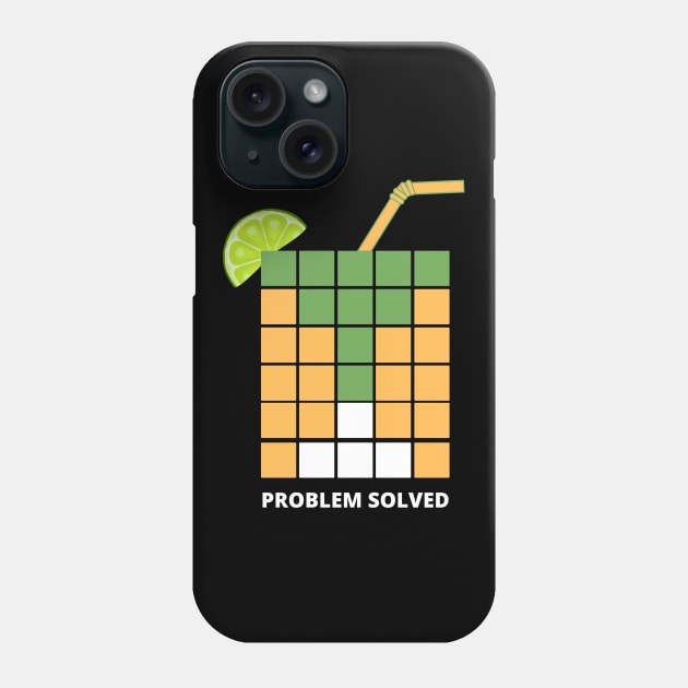 Wordle Margarita Problem Solved Phone Case by MalibuSun