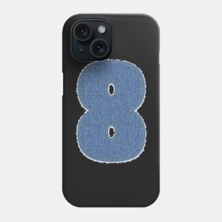 Number Eight Blue Denim Phone Case