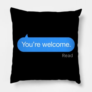 You’re Welcome Text Pillow