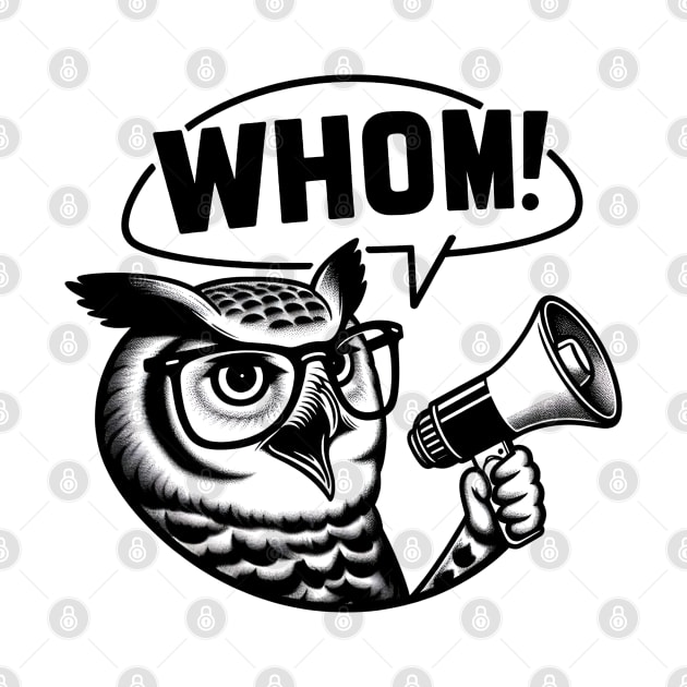 Funny Who Whom Owl Grammar Gift for Teachers by Melisachic