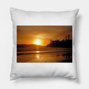 Sunset Long Beach Tofino Vancouver Island Canada Pillow
