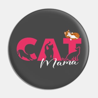 Cat Mama Cat Lovers Pin