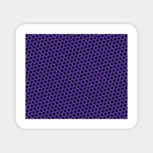 Pattern hexagonal purple on black background Magnet
