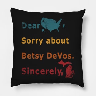 Dear America, Sorry about Betsy DeVos Pillow