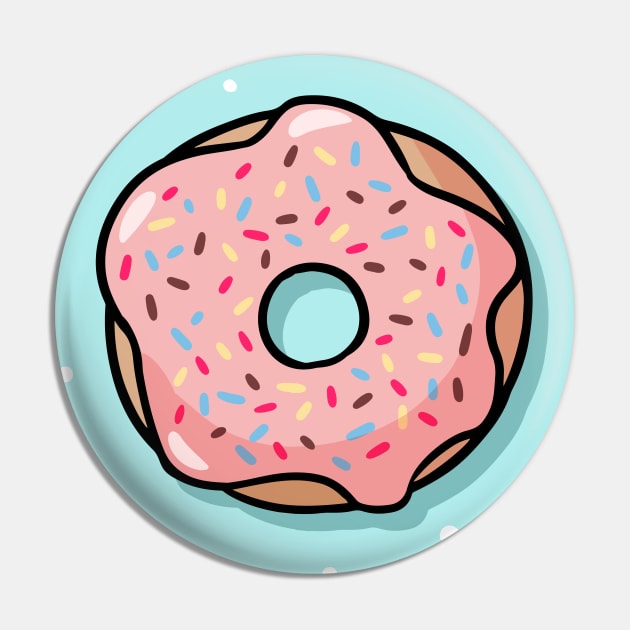 Donut Worry Pin by oixxoart