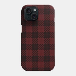 Checker Tartan Red and Black Phone Case