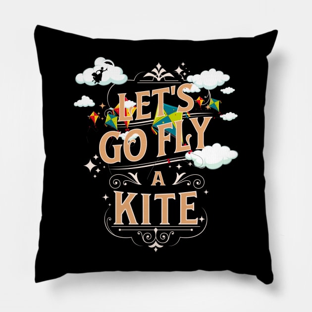 Let's go Fly a Kite Mary Poppins Pillow by Joaddo