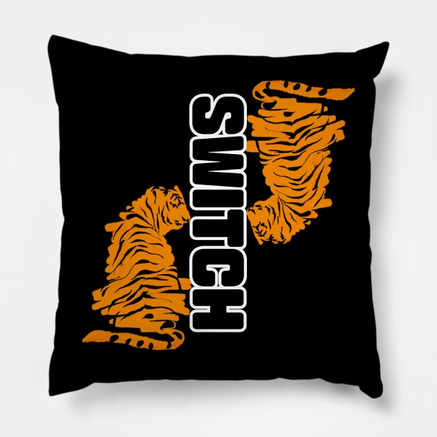 switched tigers Pillow by zzzozzo