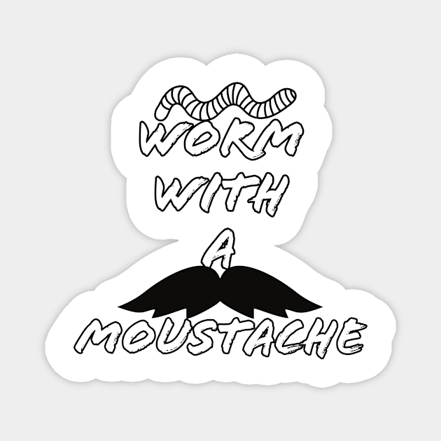 Wormy Moustache White - Scandoval Magnet by Petty Pop Culture