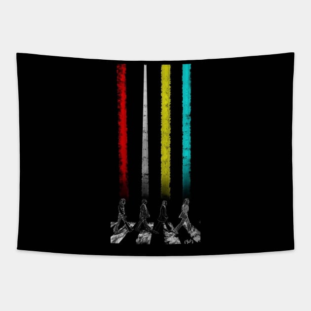 Walking Beatles Tapestry by ly.s_art