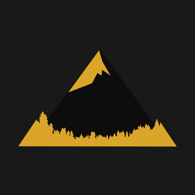 Black and Gold Mountain by CosioInc