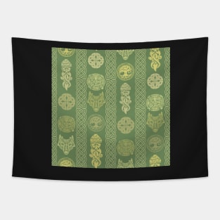 Celtic Talismans Green Tapestry