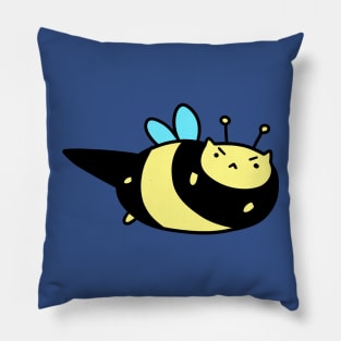 Angry Bumblebee Kitty Pillow