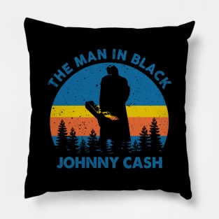 Retro The Man in Black Johnny Music Pillow