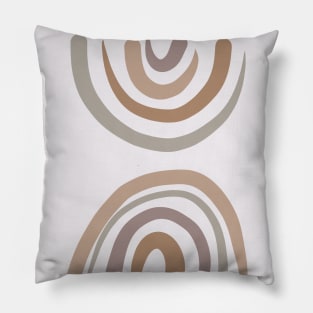 Organic Rainbow In Neutral Colors Pillow