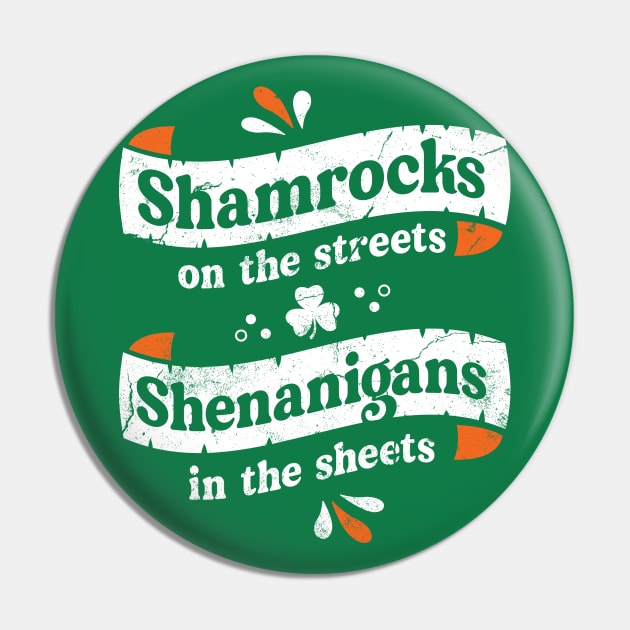 Vintage Distressed Irish Shamrock - St Paddy's Day - Craic Crew Pin by Nemons