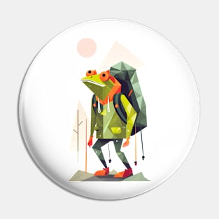 the frog goes on a hike Pin
