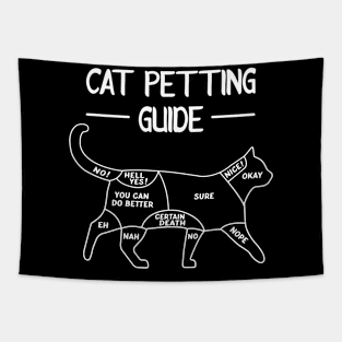 Cat Petting Cuddling Guide Funny Cat Lover Funny Tapestry