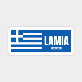 Lamia City with Greek Flag Magnet