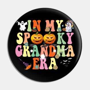 In my Spooky Grandma Era Funny Halloween Pin