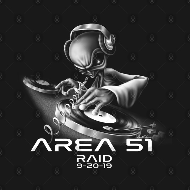 Area 51 Raid / Alien Scratcher by sandersart