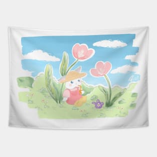 Claude and Meadow Flower | Bunniesmee Tapestry