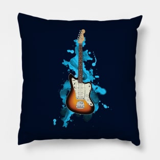 Offset Style Electric Guitar Sunburst Color Pillow